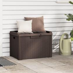Boîte de rangement de jardin marron 125 L PP alsavelo