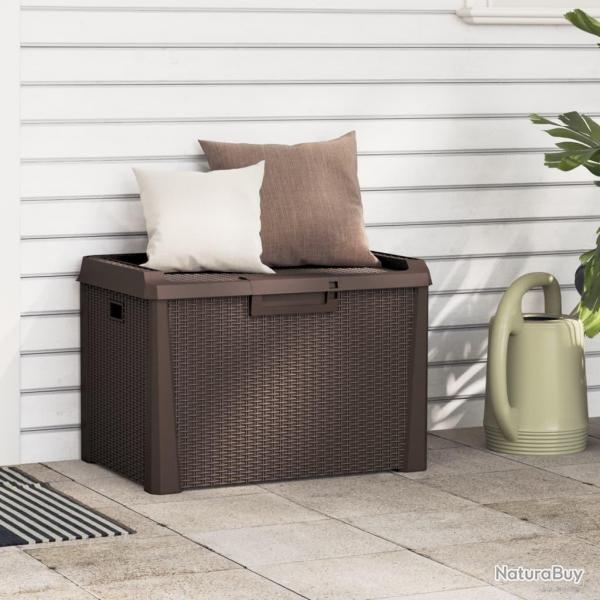 Bote de rangement de jardin marron 125 L PP alsavelo