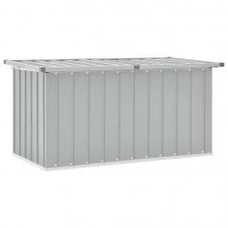 Boîte de rangement de jardin Gris 129x67x65 cm alsavelo
