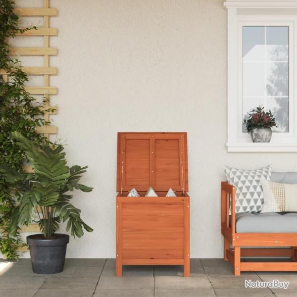 Bote de rangement jardin marron 50x49x56,5cm bois massif sapin alsavelo