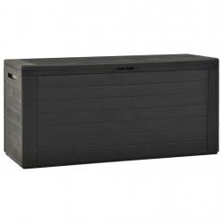 Boîte de rangement de jardin Anthracite 116x44x55 cm alsavelo