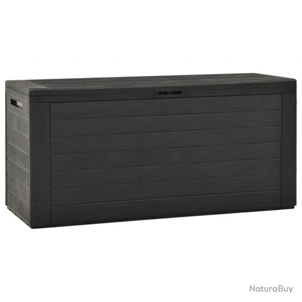 Bote de rangement de jardin Anthracite 116x44x55 cm alsavelo