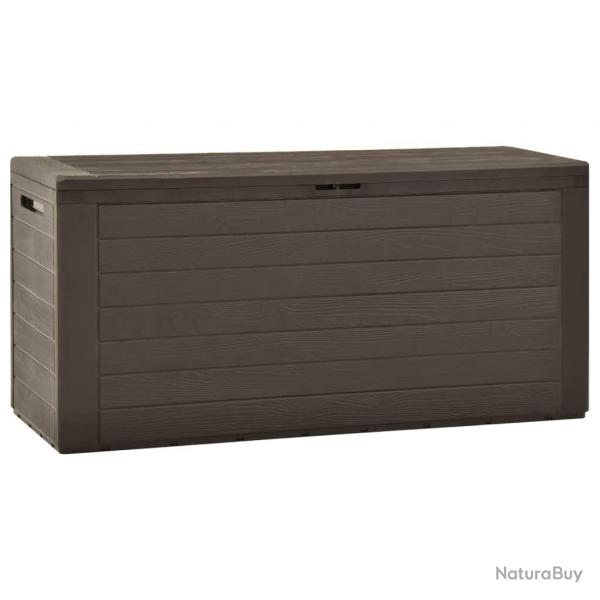 Bote de rangement de jardin Marron 116x44x55 cm alsavelo