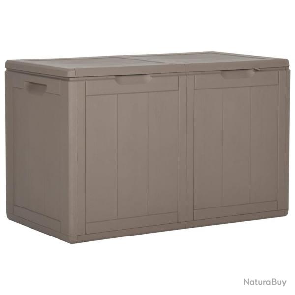 Bote de rangement de jardin 180 L Marron PP Rotin alsavelo