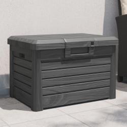 Boîte à coussins d'extérieur anthracite polypropylène alsavelo
