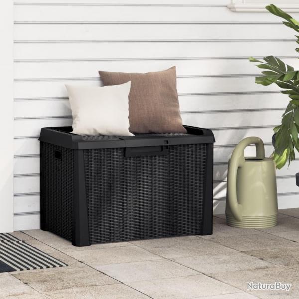 Bote de rangement de jardin anthracite 125 L PP alsavelo