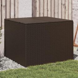 Boîte de rangement de jardin marron 291L résine tressée alsavelo