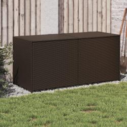 Boîte de rangement de jardin marron 283L résine tressée alsavelo