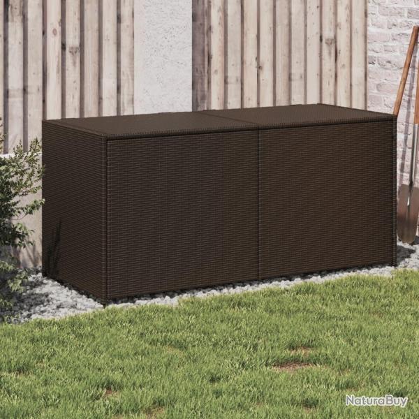 Bote de rangement de jardin marron 283L rsine tresse alsavelo
