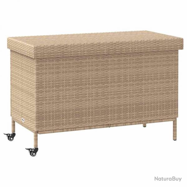 Bote de rangement de jardin et roues rsine tresse alsavelo