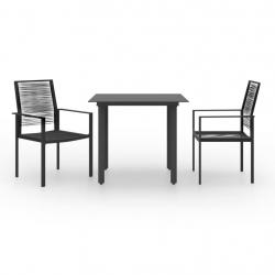 Ensemble à manger de jardin 3 pcs alsavelo