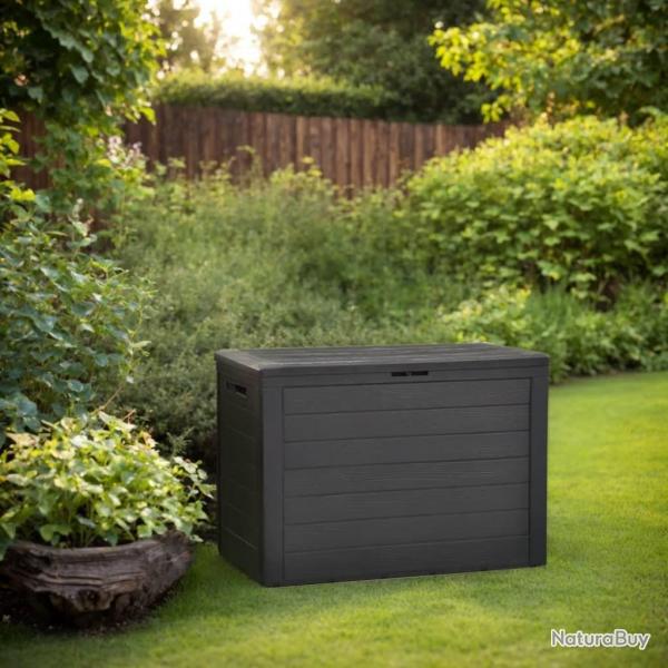 Bote de rangement de jardin Anthracite 78x44x55 cm alsavelo