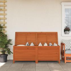 Boîte de rangement de jardin marron bois massif de sapin alsavelo