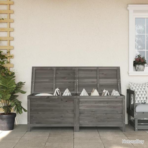 Bote de rangement de jardin anthracite bois massif sapin alsavelo