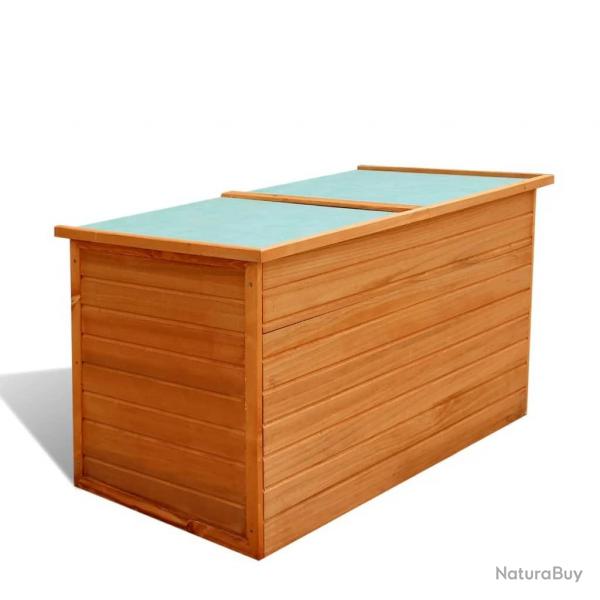 Bote de rangement de jardin 126x72x72 cm Bois alsavelo