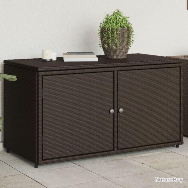 Armoire de rangement jardin marron 110x55x60,5cm rsine tresse alsavelo