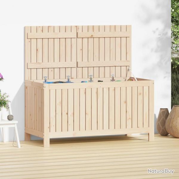 Bote de rangement de jardin 121x55x64 cm Bois massif de pin alsavelo
