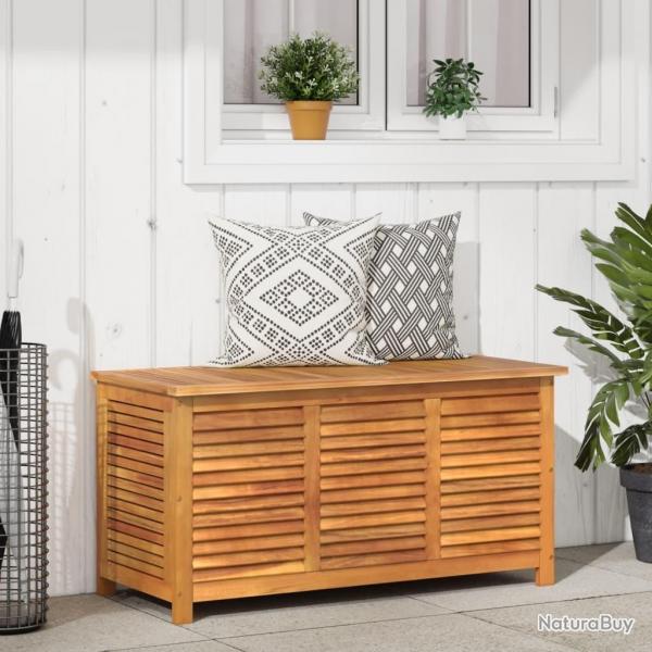 Bote de rangement de jardin persiennes 113x50x56cm bois acacia alsavelo