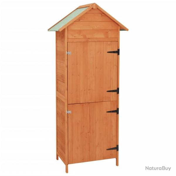 Armoire de rangement de jardin Marron 42,5x64x190 cm alsavelo