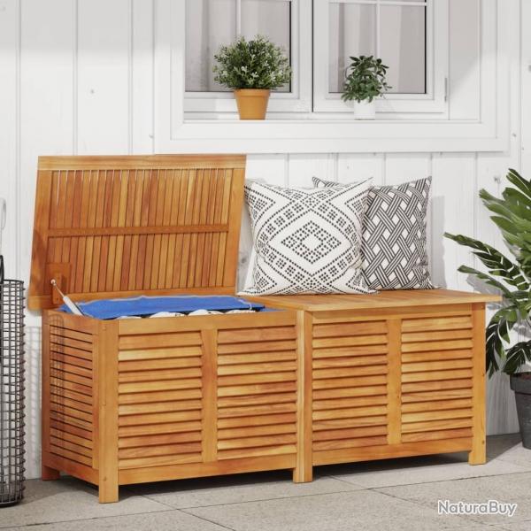 Bote de rangement de jardin persiennes 150x50x56cm bois acacia alsavelo