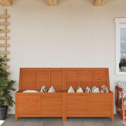 Boîte de rangement de jardin marron bois massif de sapin alsavelo