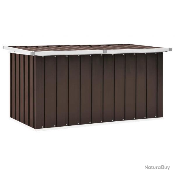 Bote de rangement de jardin Marron 129x67x65 cm alsavelo