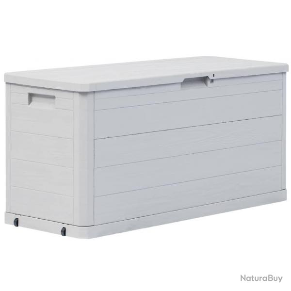 Bote de rangement de jardin 280 L Gris clair alsavelo