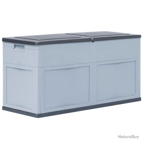 Bote de rangement de jardin 320 L Gris Noir alsavelo