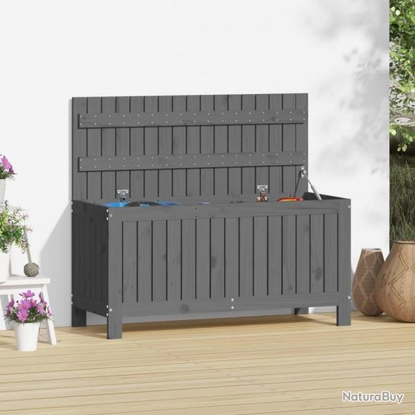 Bote de rangement de jardin Gris 108x42,5x54 cm Bois de pin alsavelo