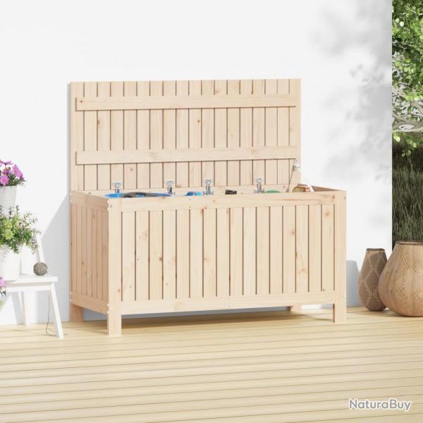 Bote de rangement de jardin 115x49x60 cm Bois massif de pin alsavelo