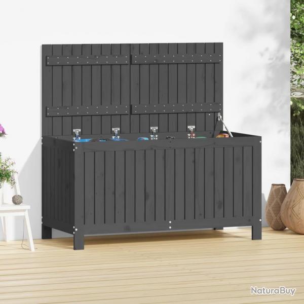 Bote de rangement de jardin Gris 121x55x64 cm Bois de pin alsavelo