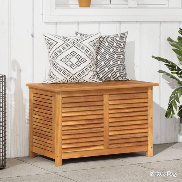 Bote de rangement de jardin persiennes 90x50x56 cm bois acacia alsavelo