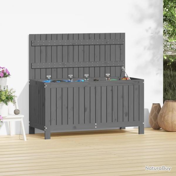 Bote de rangement de jardin Gris 115x49x60 cm Bois de pin alsavelo