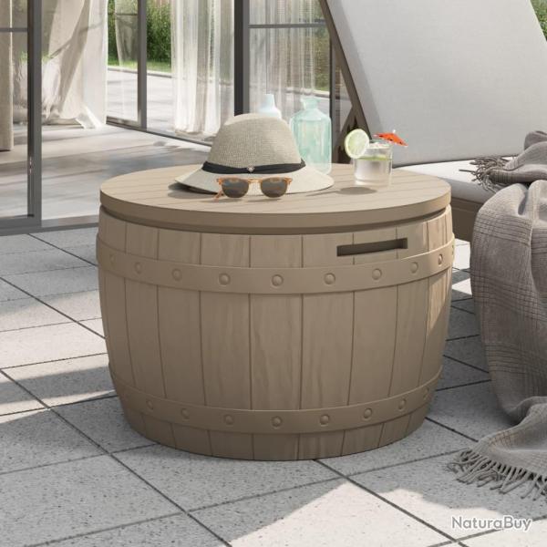 Bote de rangement de jardin 3 en 1 marron clair polypropylne alsavelo