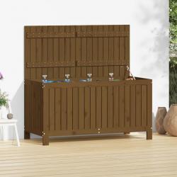 Boîte de rangement de jardin Marron miel 121x55x64 cm Bois pin alsavelo