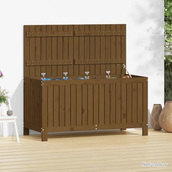 Bote de rangement de jardin Marron miel 121x55x64 cm Bois pin alsavelo