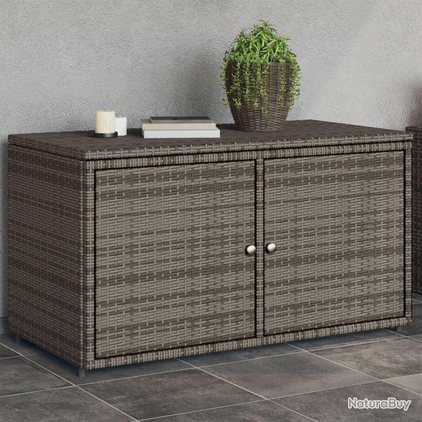 Armoire de rangement jardin gris 110x55x60,5 cm rsine tresse alsavelo