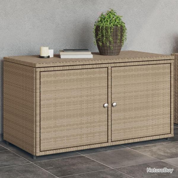 Armoire de rangement jardin beige 110x55x60,5 cm rsine tresse alsavelo