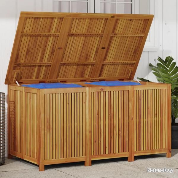 Bote de rangement de jardin 150x80x75 cm bois massif d'acacia alsavelo