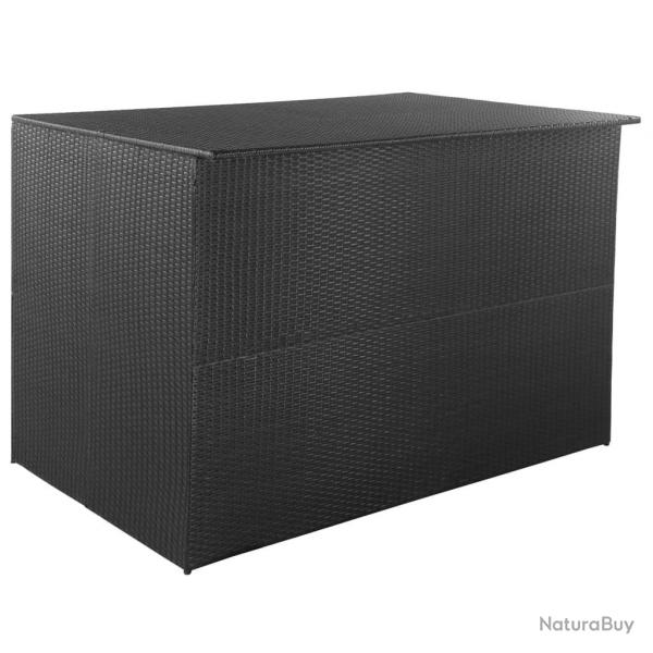 Bote de rangement de jardin noir 150x100x100 cm rsine tresse alsavelo