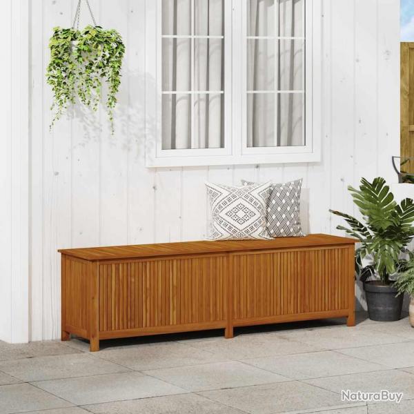 Bote de rangement de jardin 200x50x58 cm Bois d'acacia solide alsavelo