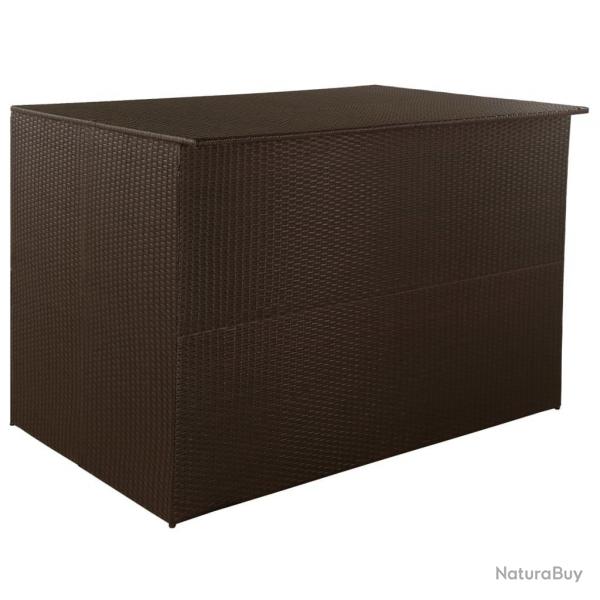 Bote de stockage de jardin marron 150x100x100cm Rsine tresse alsavelo
