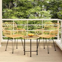 Ensemble à manger de jardin 3 pcs Résine tressée alsavelo
