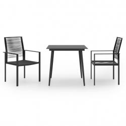 Ensemble à manger de jardin 3 pcs alsavelo