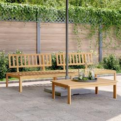 Canapés centraux palette de jardin 2 pcs bois massif d'acacia alsavelo