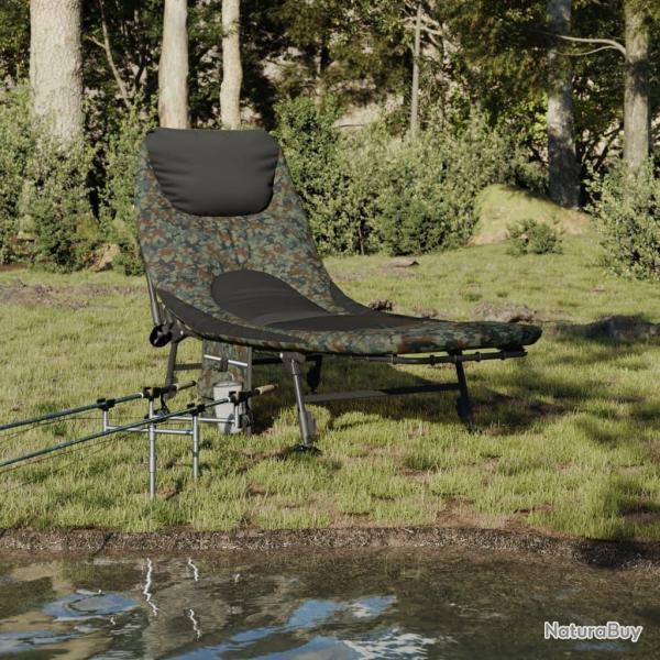 Lit de pche avec pieds  boue rglables pliable camouflage alsavelo