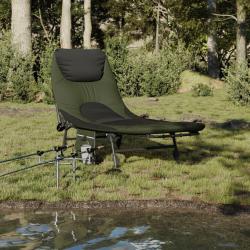 Lit de pêche avec pieds à boue réglables pliable vert alsavelo