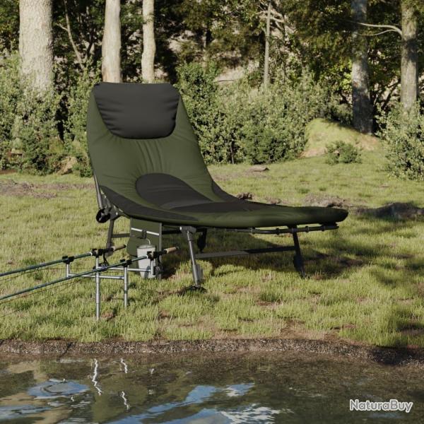 Lit de pche avec pieds  boue rglables pliable vert alsavelo