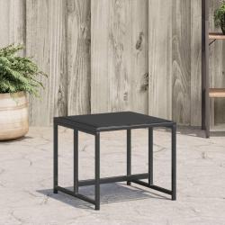 Tabourets de jardin 4 pcs noir acier et textilène alsavelo