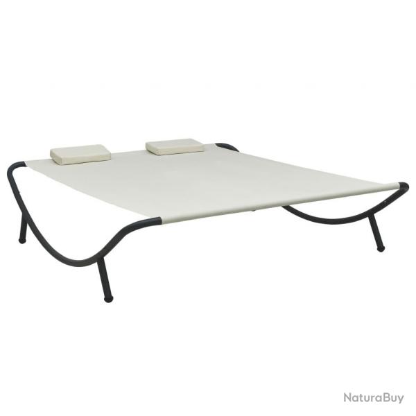 Chaise longue d'extrieur Tissu Crme alsavelo